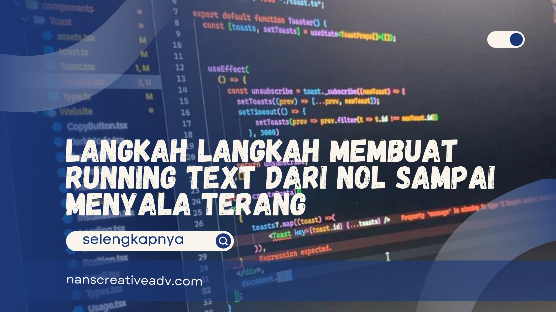 Langkah Langkah Membuat Running Text