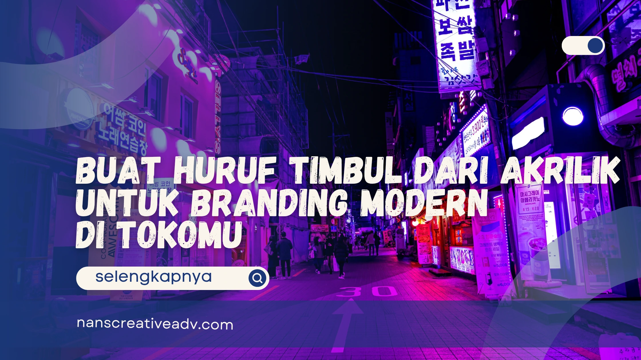 Huruf Timbul dari Akrilik