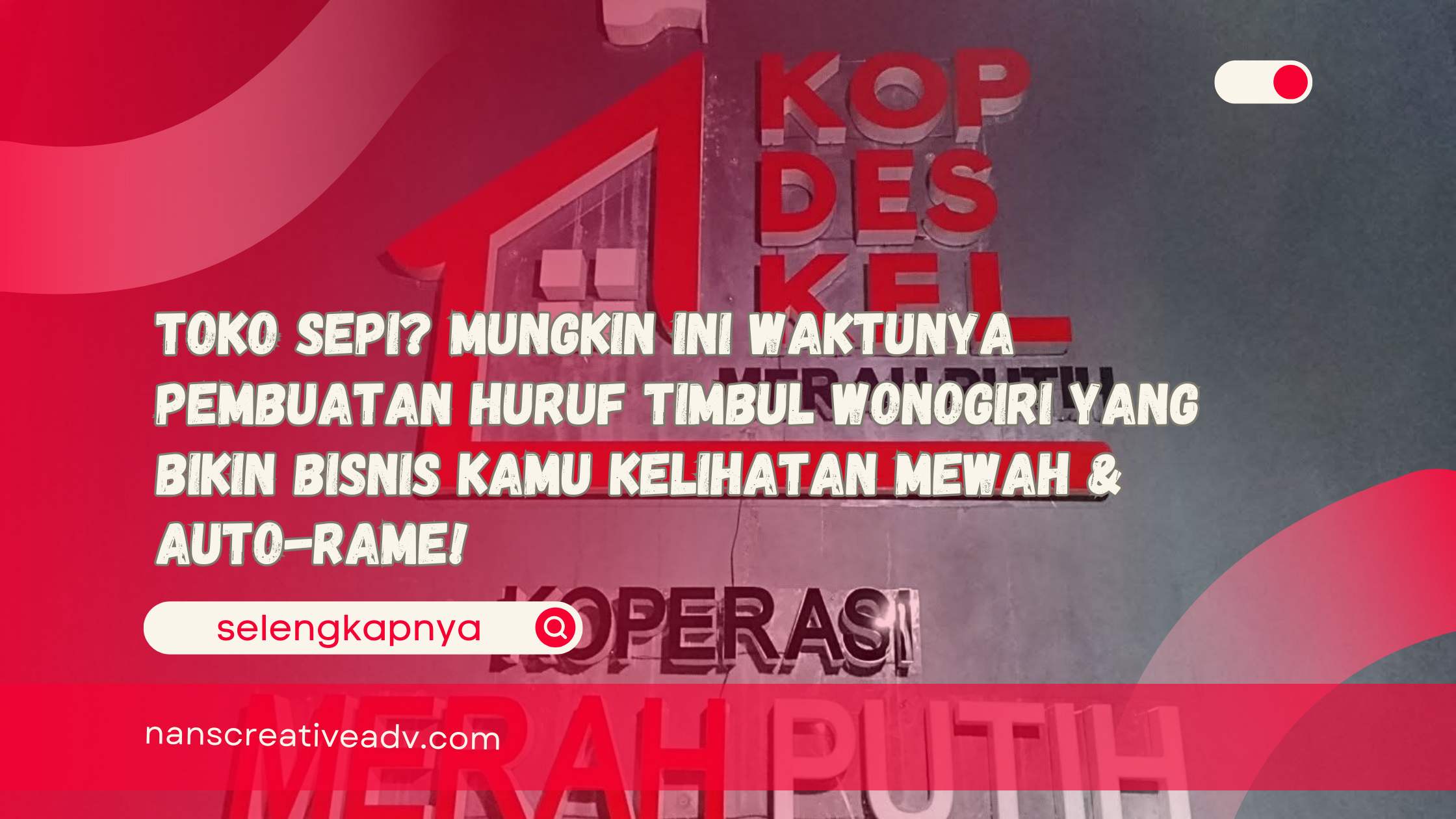 Toko Sepi Mungkin Ini Waktunya Pembuatan huruf timbul Wonogiri yang Bikin Bisnis Kamu Kelihatan Mewah & Auto-Rame!