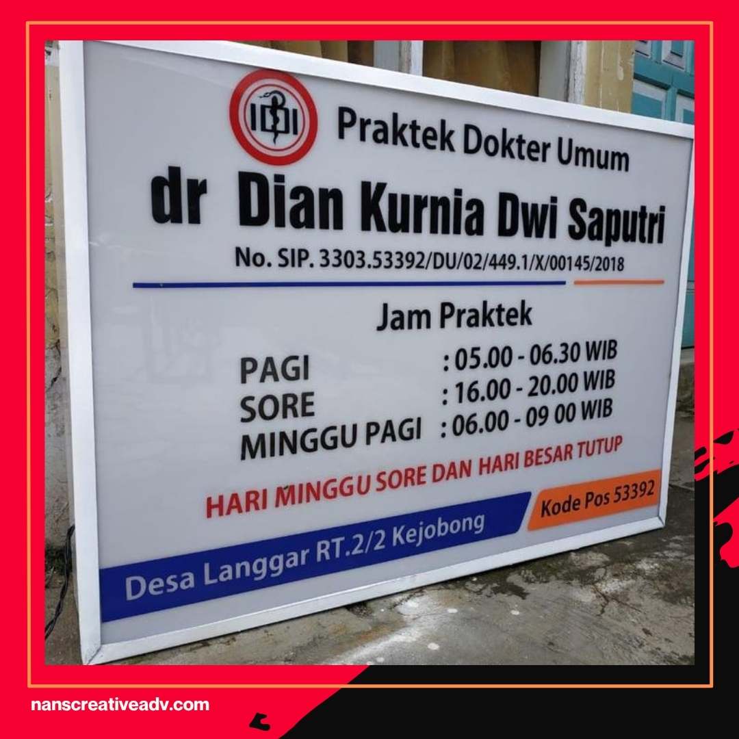 Pasien Gak Akan Nyasar Lagi! Rahasia Neon Box Praktek Dokter Umum Agar Terlihat Profesional